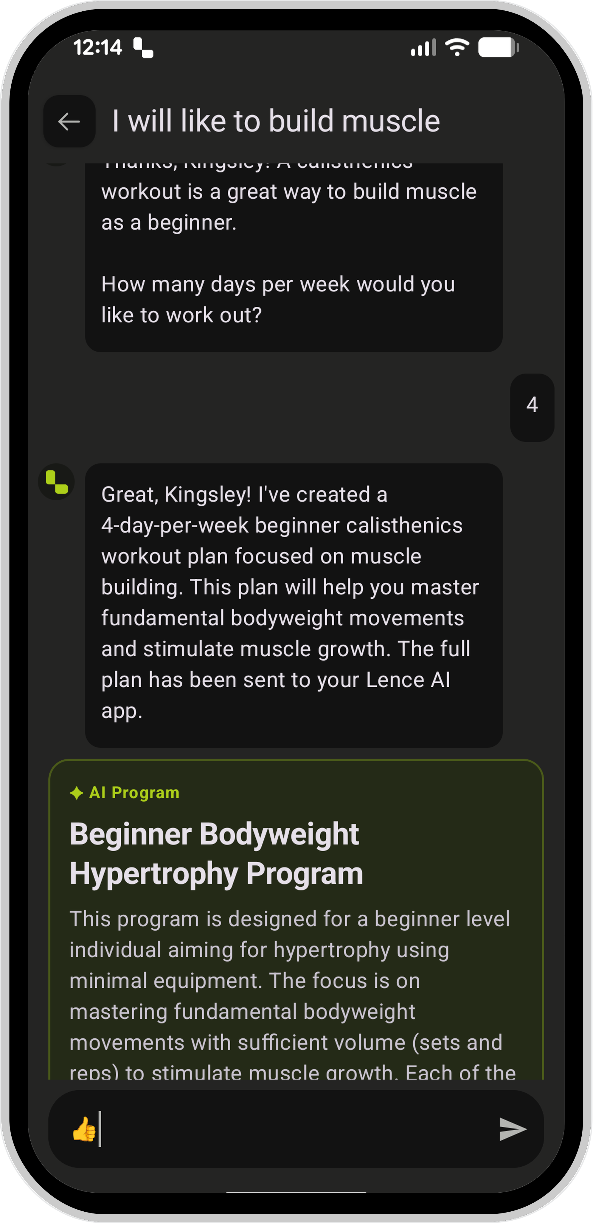 Tell the AI your goal